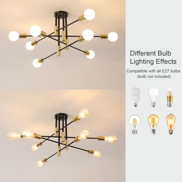 Sputnik Pendant Lamp for 8 Arms Stilnovo Style Dining Room Home Decor - Image 4