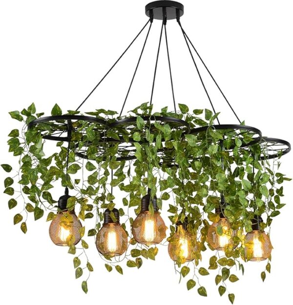 Large green flower plants custom interior decoration project chandelier chandelier movable chandelier