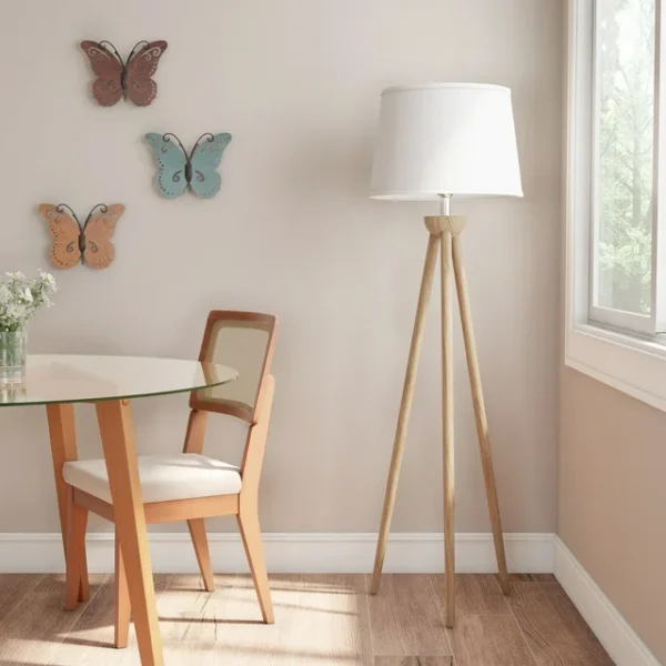 Standing lamp 3 legs for home decoration, wooden lamp decoration, standing lamp living room home decoration - Image 2